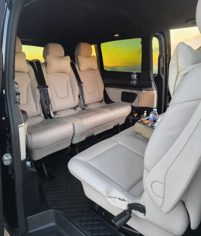 Luxury Mercedes v class with driver service: