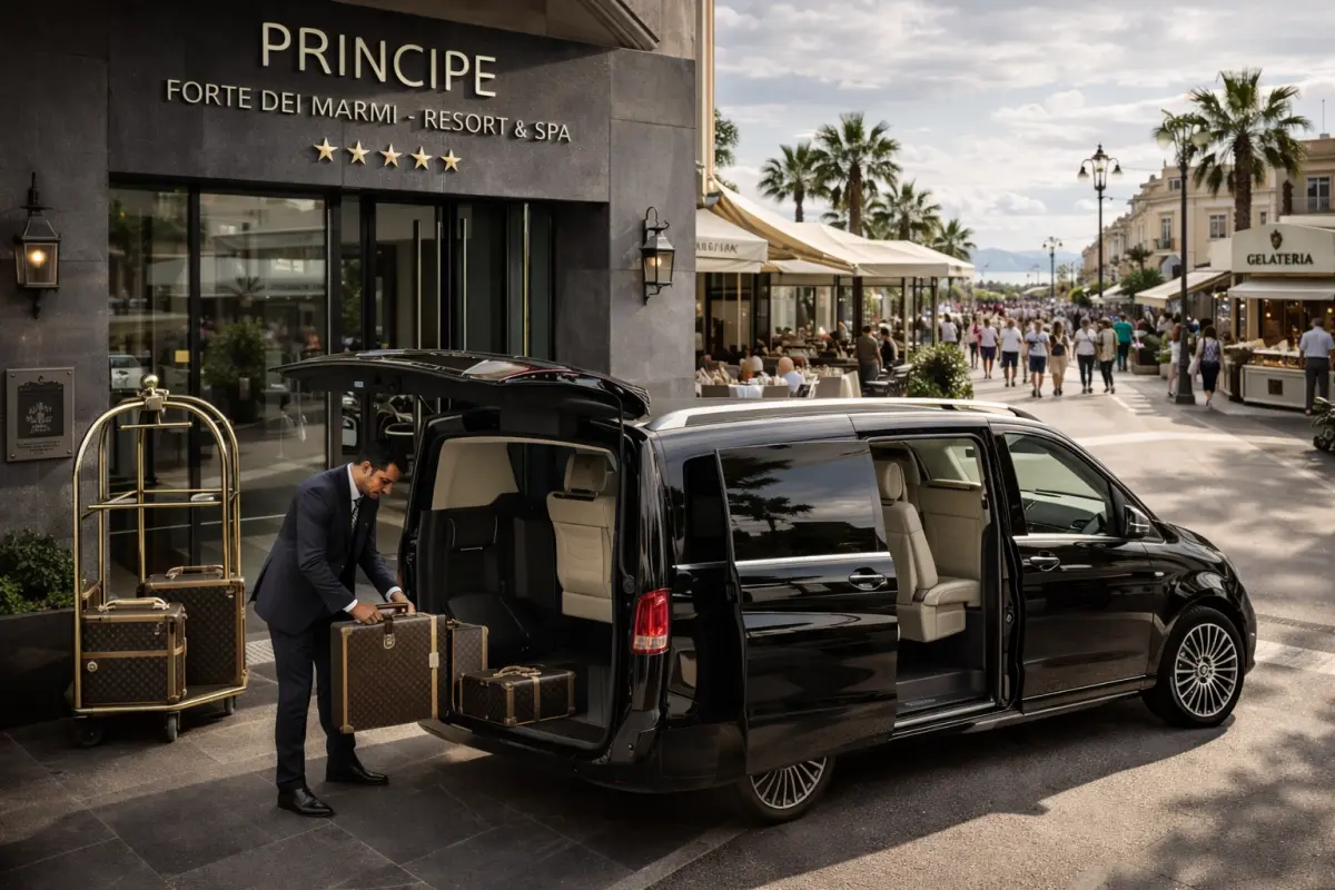 Nice Forte dei Marmi Transfer 6 Driver transporting a luggage during the Nice Forte dei Marmi Transfer