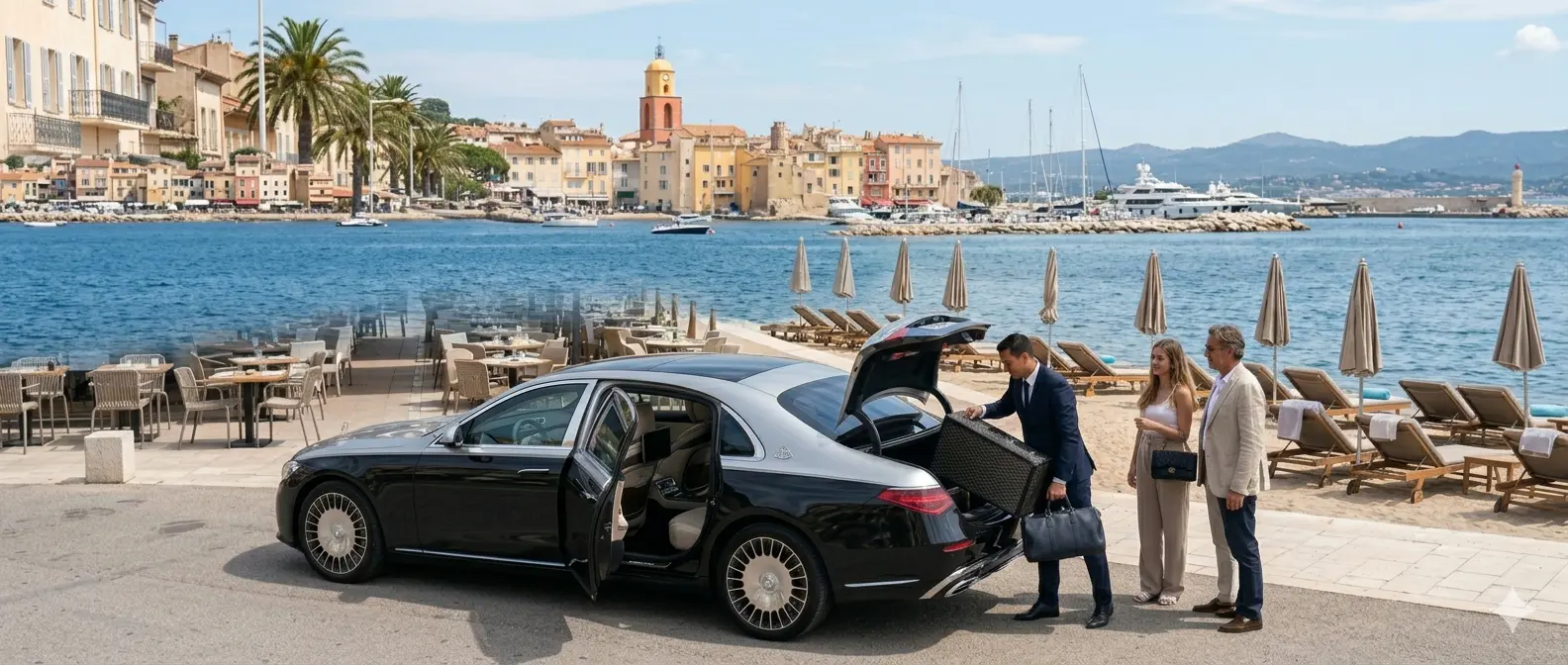 Nice airport Sainte-Maxime transfer: Limousine Mercedes V class