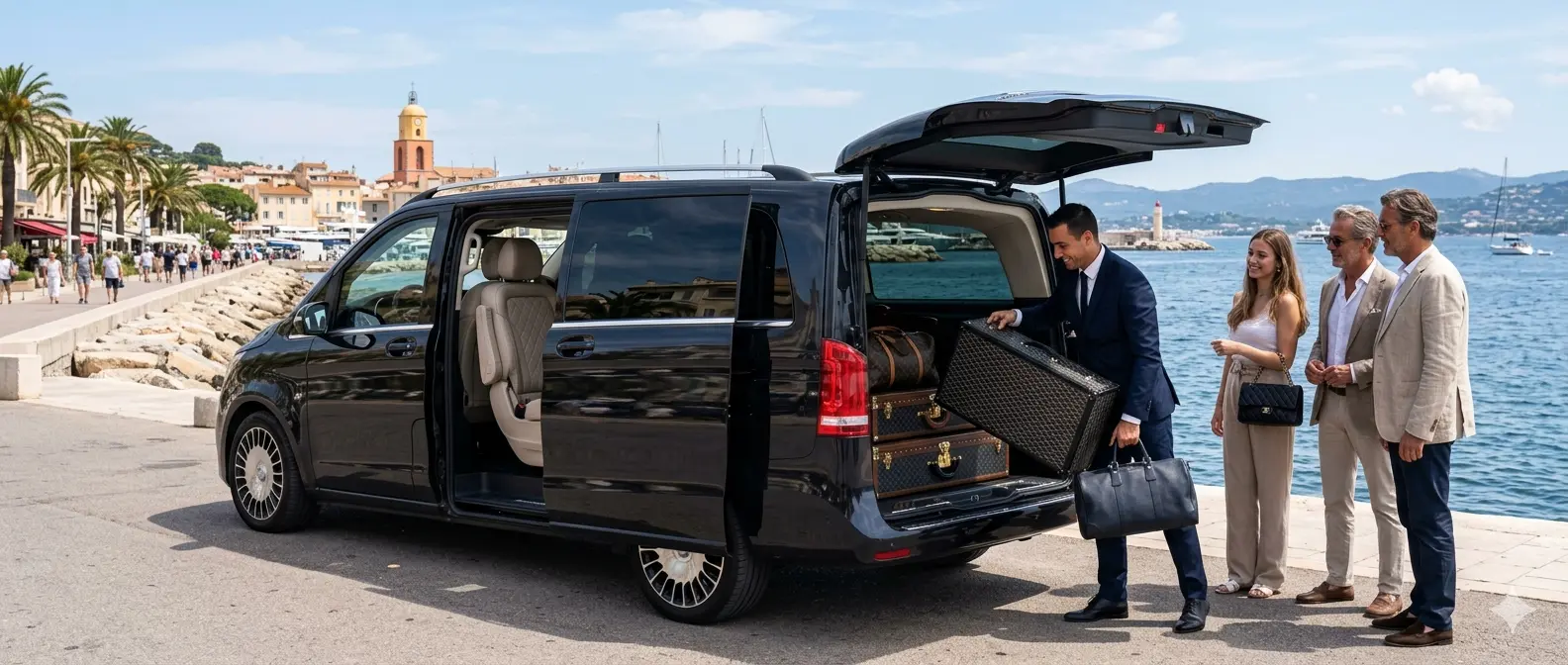 Nice airport Sainte-Maxime transfer: Van Mercedes V class