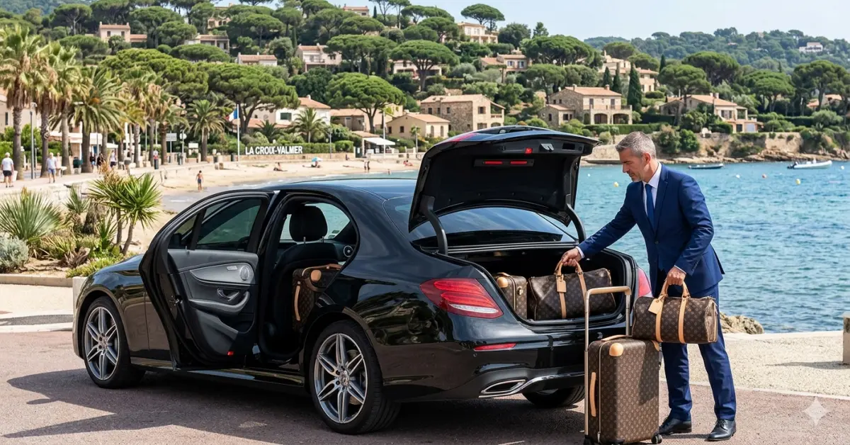 Nice airport la Croix-Valmer transfer, pickup with a sedan E class