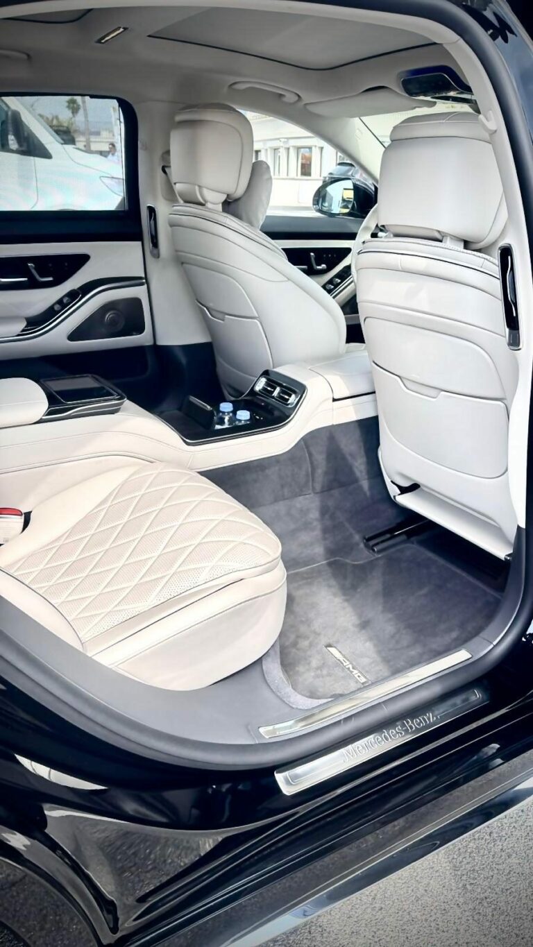 Mercedes S-Class interior, private chauffeur on the French Riviera